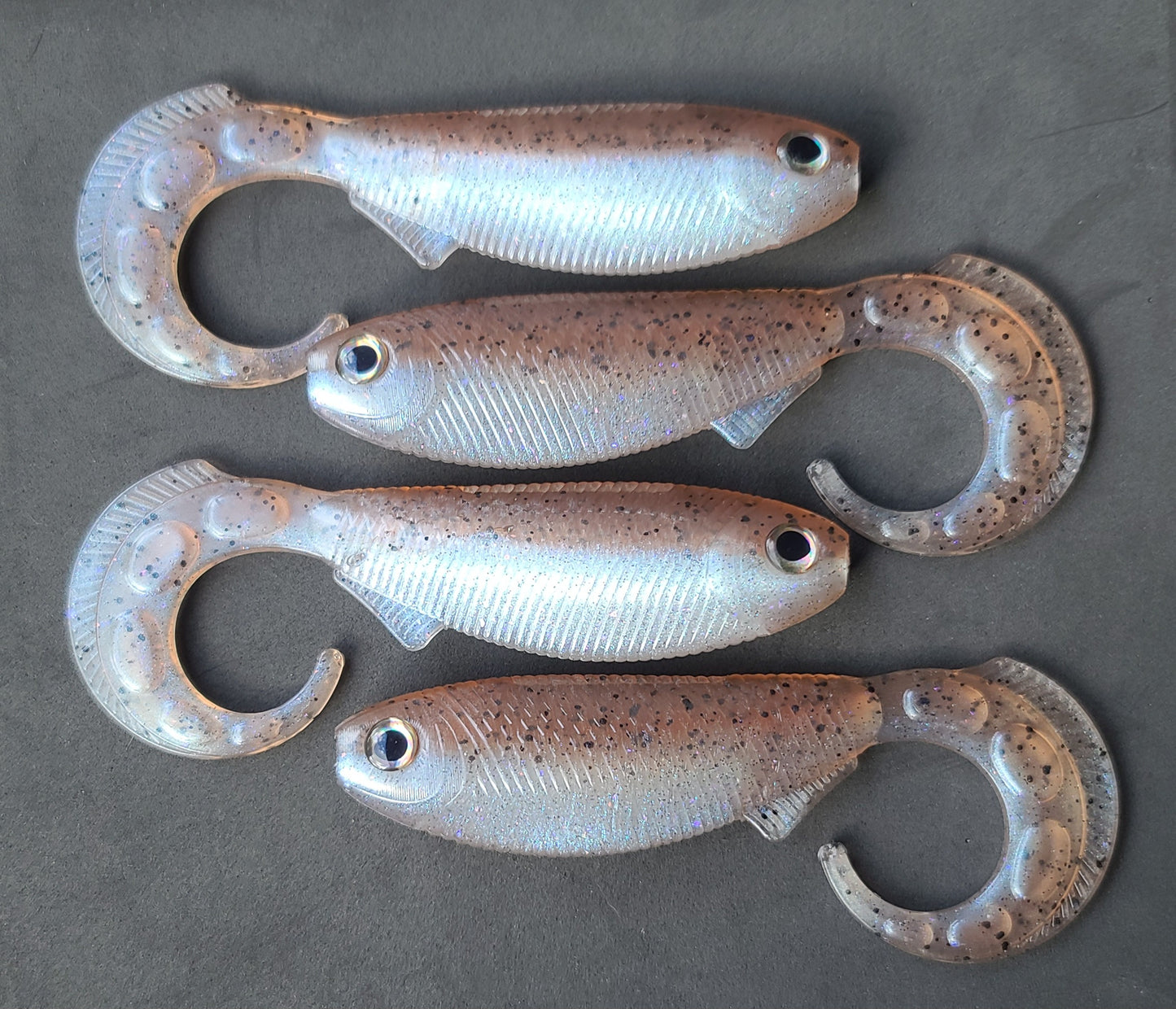 7.6" WhipWad Swimbait - Peach Shiner - 4 Pack (Pre-Made)